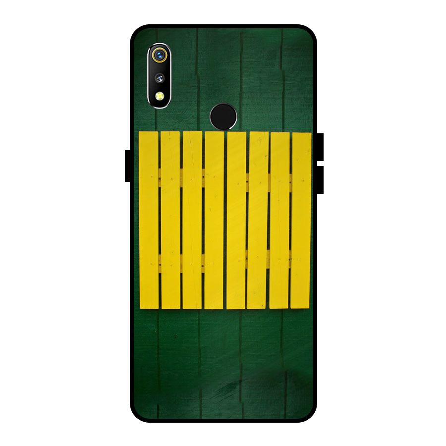 Yellow Fence Metal Back Case for Realme 3i
