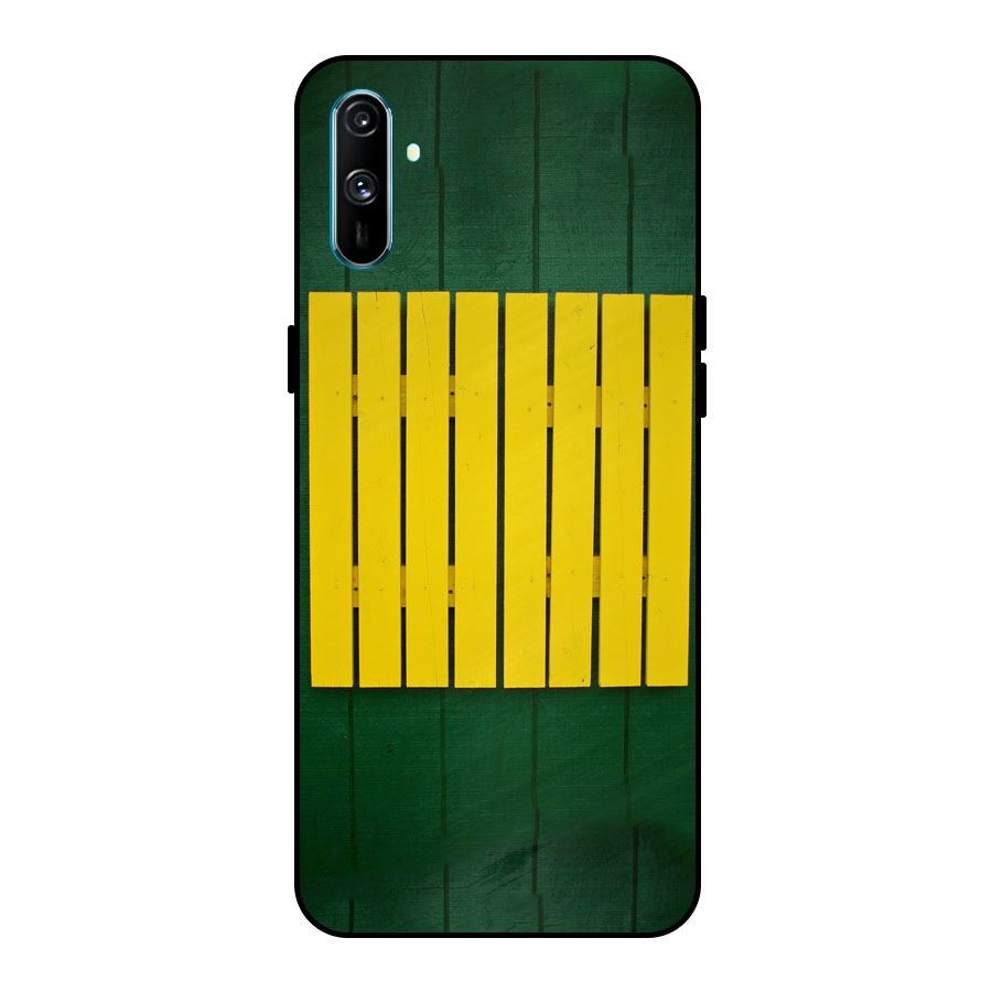 Yellow Fence Metal Back Case for Realme C3