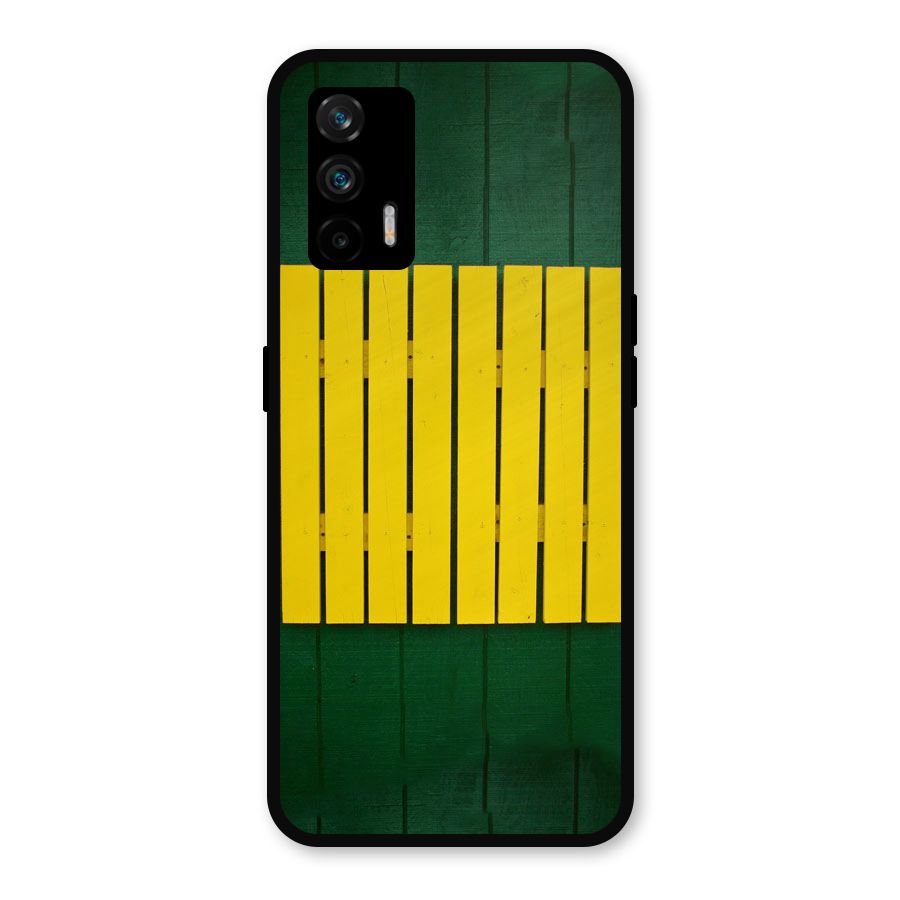 Yellow Fence Metal Back Case for Realme GT 5G