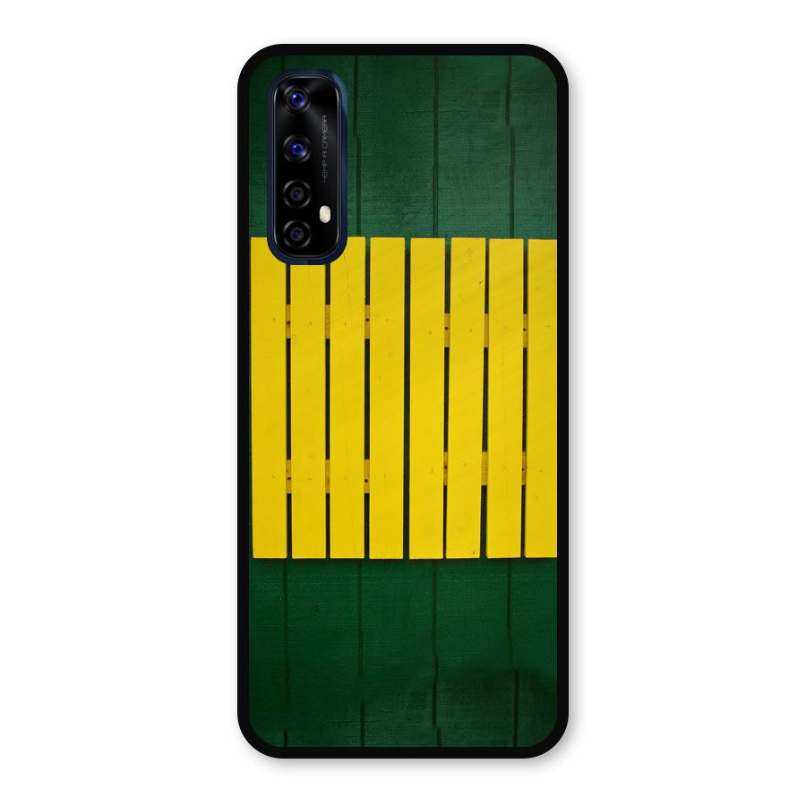 Yellow Fence Metal Back Case for Realme Narzo 20 Pro