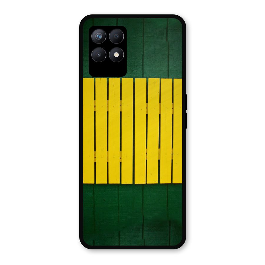 Yellow Fence Metal Back Case for Realme Narzo 50