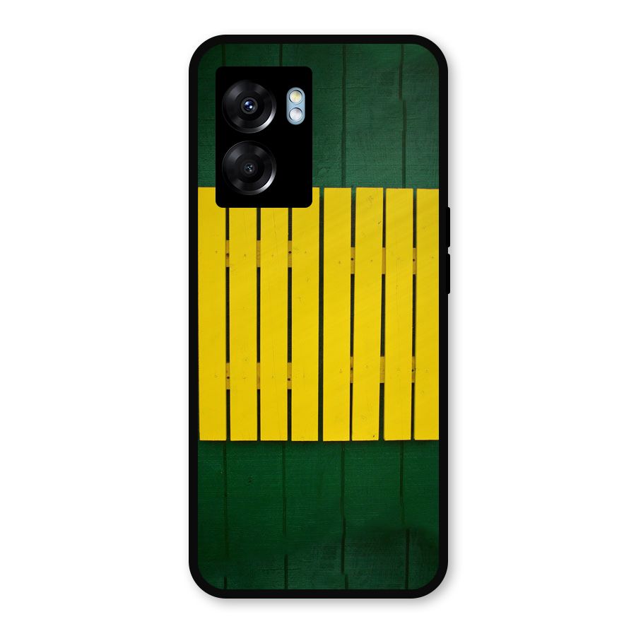 Yellow Fence Metal Back Case for Realme Narzo 50 5G
