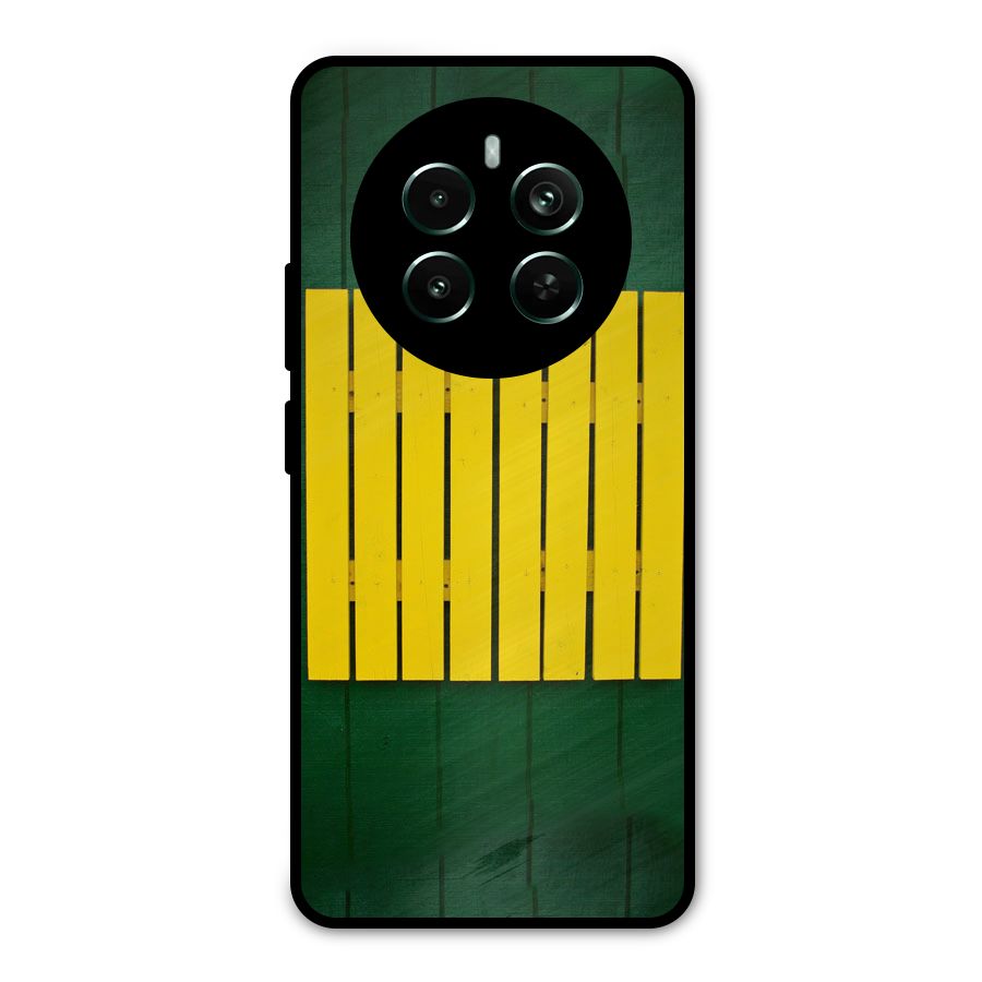 Yellow Fence Metal Back Case for Realme Narzo 70 Pro