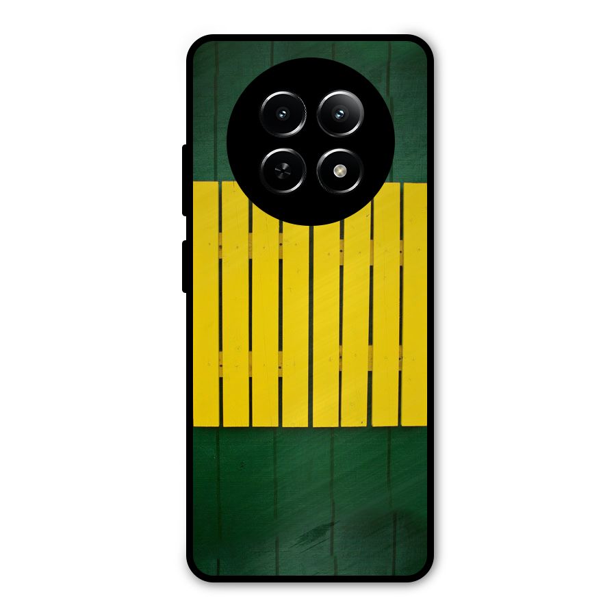 Yellow Fence Metal Back Case for Realme Narzo 70x 5G