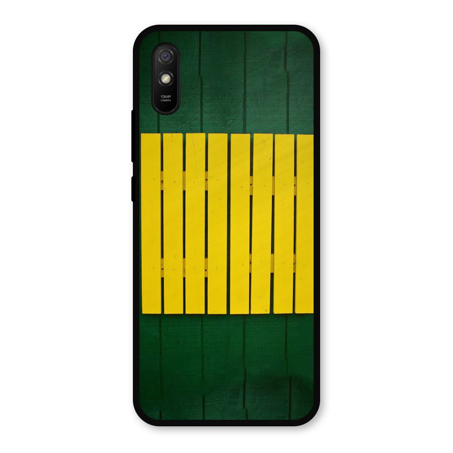 Yellow Fence Metal Back Case for Redmi 9a