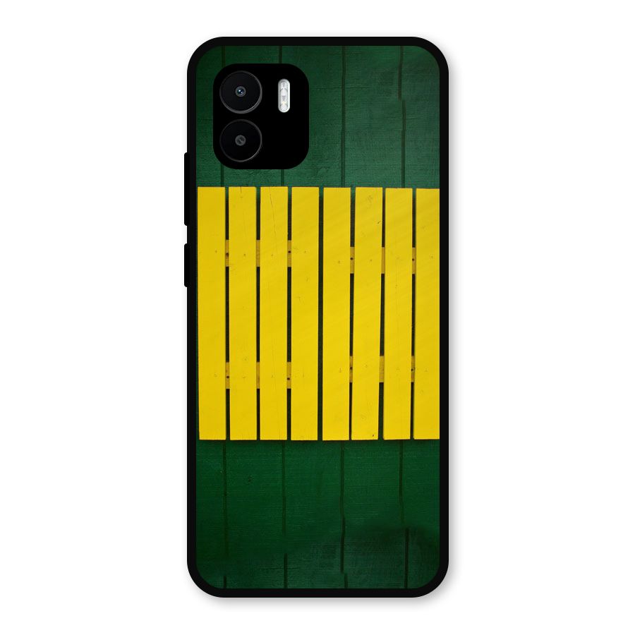 Yellow Fence Metal Back Case for Redmi A2