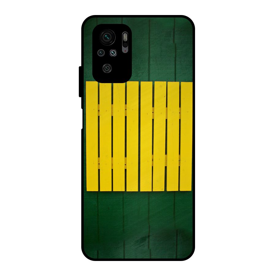 Yellow Fence Metal Back Case for Redmi Note 10S