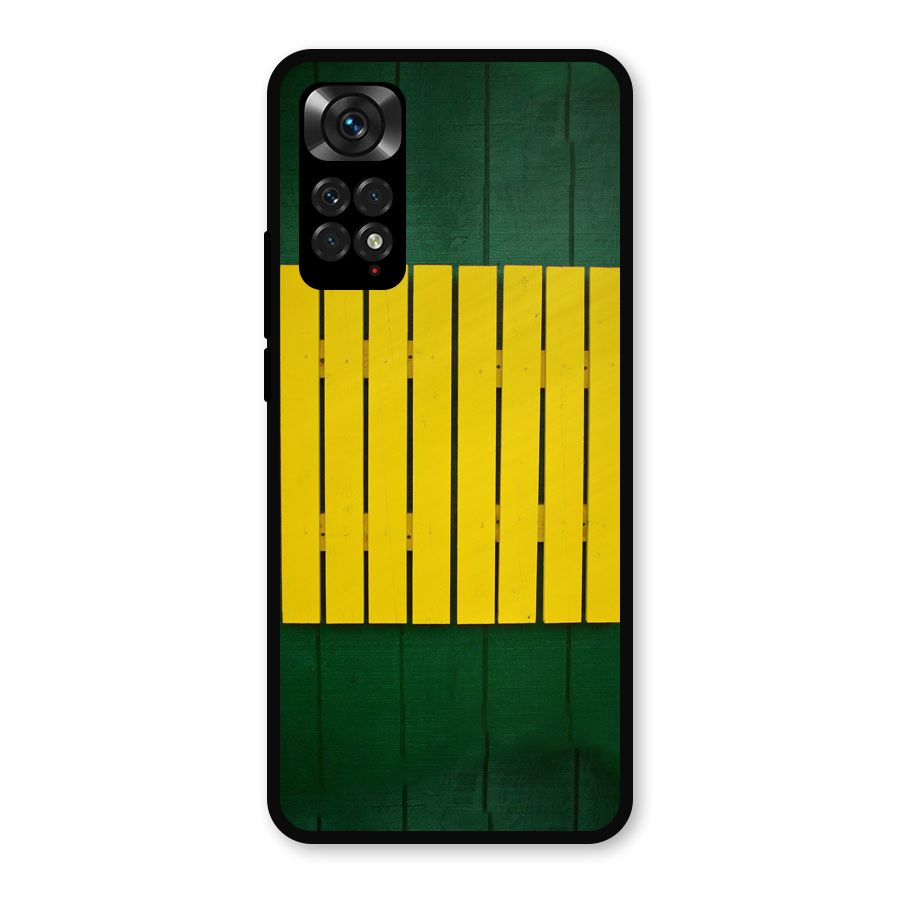 Yellow Fence Metal Back Case for Redmi Note 11s
