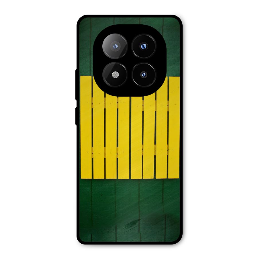 Yellow Fence Metal Back Case for Redmi Note 14 Pro Plus 5G