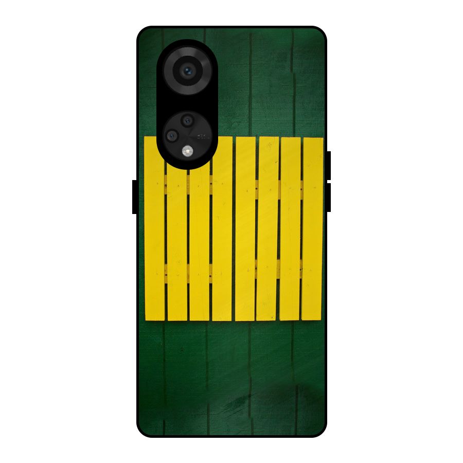 Yellow Fence Metal Back Case for Reno8 T 5G