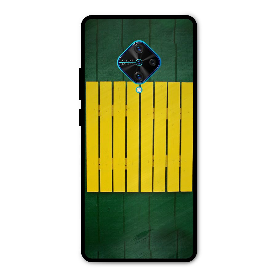 Yellow Fence Metal Back Case for Vivo S1 Pro