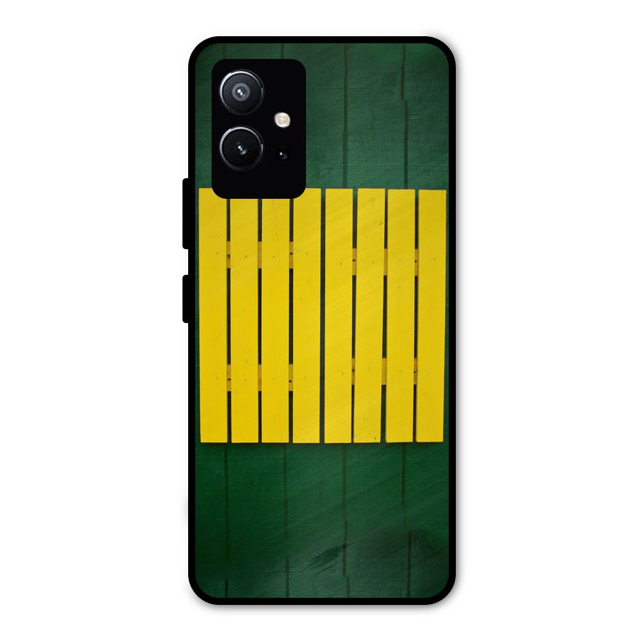 Yellow Fence Metal Back Case for Vivo T1 5G