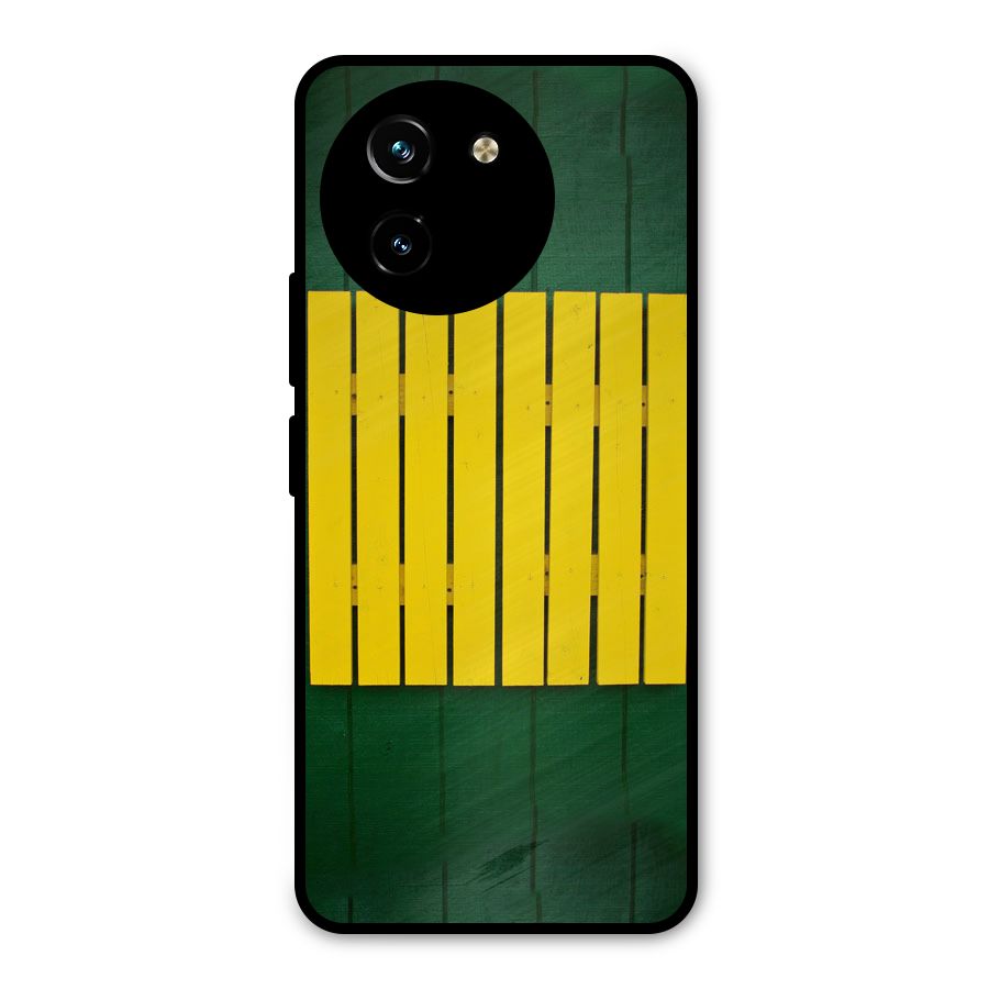 Yellow Fence Metal Back Case for Vivo T3x