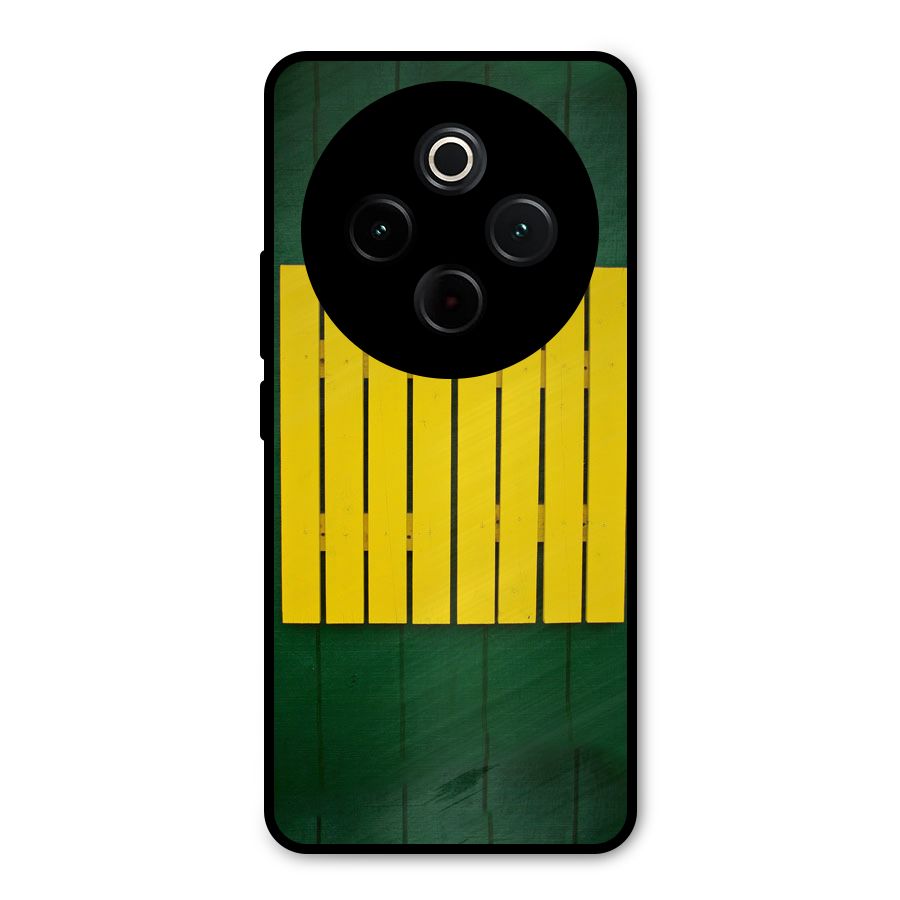 Yellow Fence Metal Back Case for Vivo T4