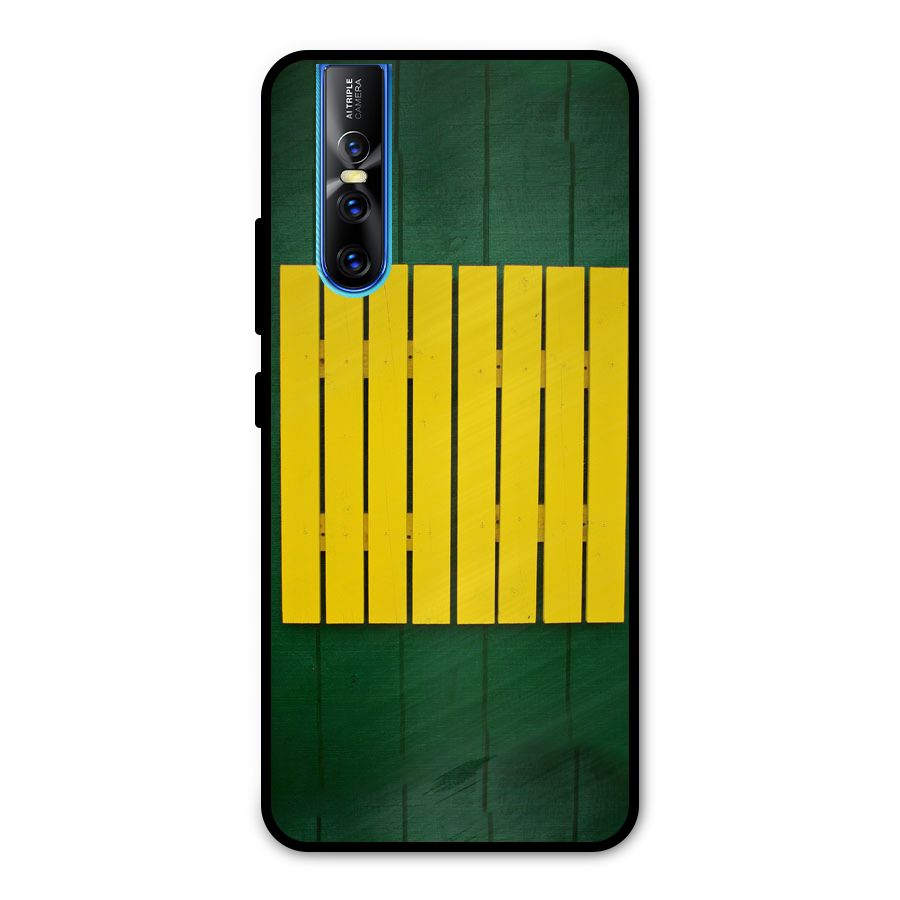 Yellow Fence Metal Back Case for Vivo V15 Pro