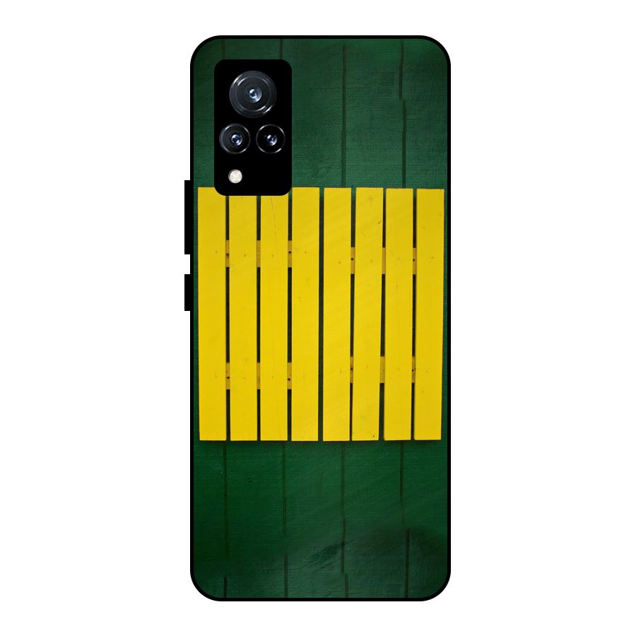 Yellow Fence Metal Back Case for Vivo V21 5G