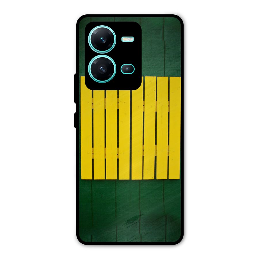 Yellow Fence Metal Back Case for Vivo V25