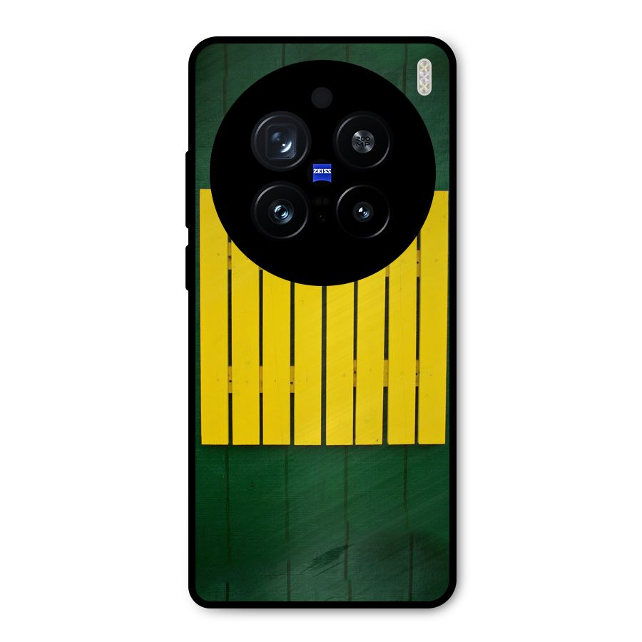 Yellow Fence Metal Back Case for Vivo X200 Pro