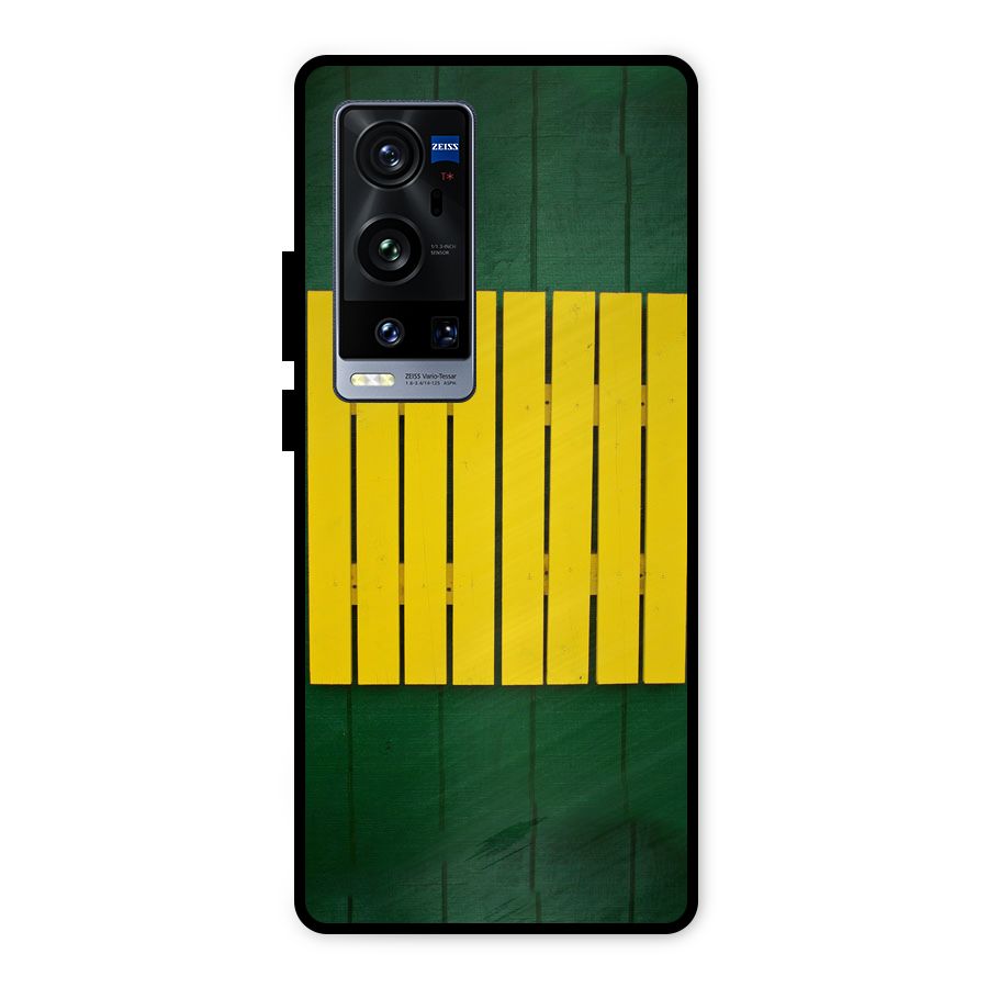 Yellow Fence Metal Back Case for Vivo X60 Pro Plus