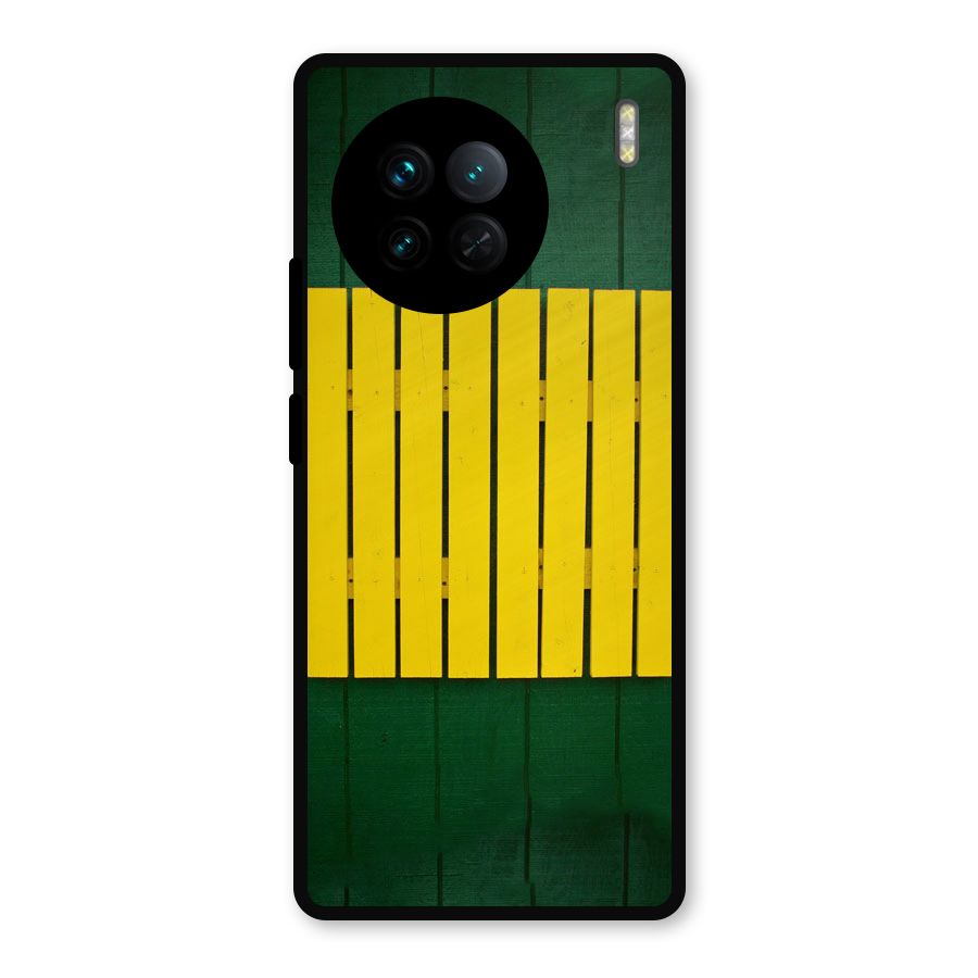Yellow Fence Metal Back Case for Vivo X90
