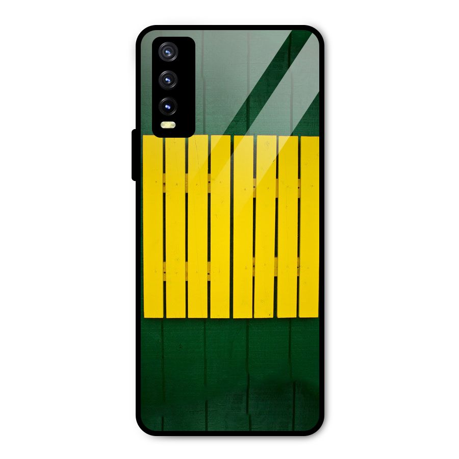 Yellow Fence Metal Back Case for Vivo Y20