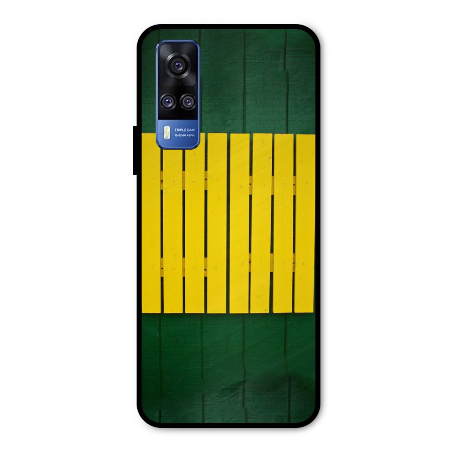 Yellow Fence Metal Back Case for Vivo Y31