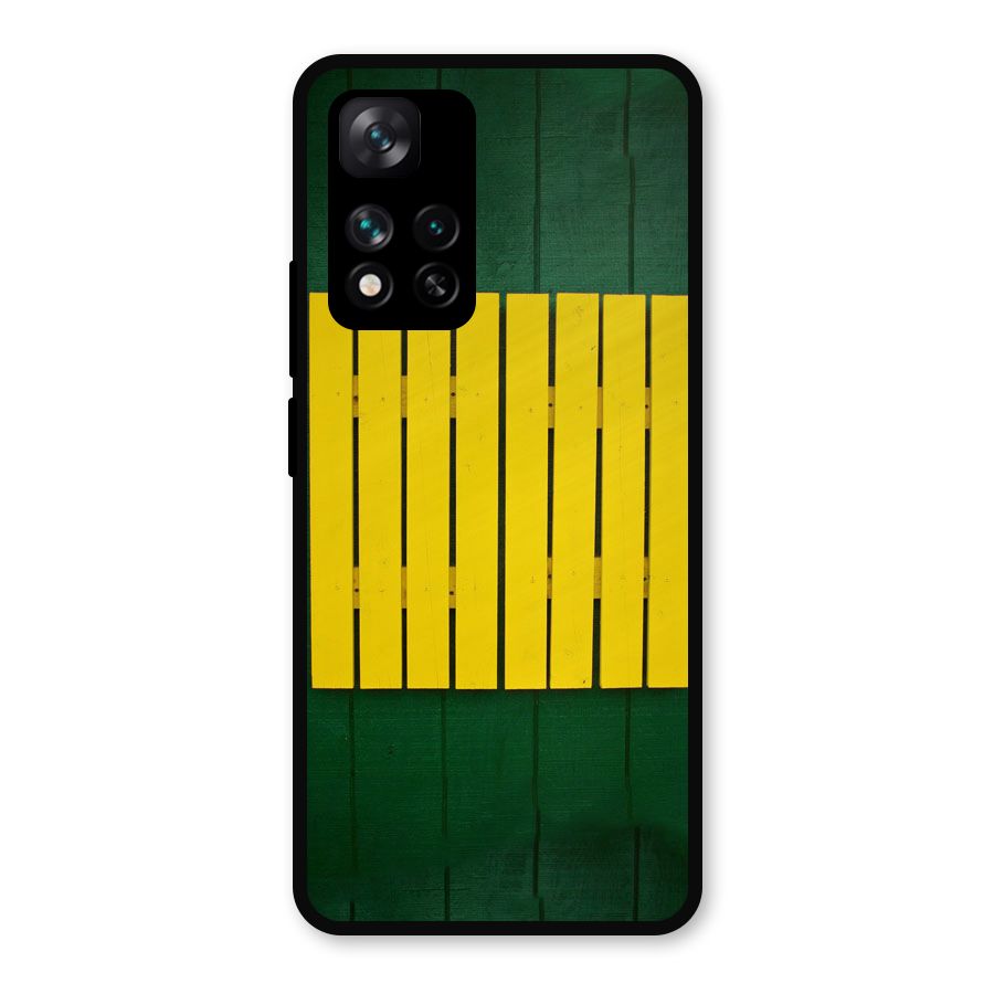 Yellow Fence Metal Back Case for Xiaomi 11i 5G