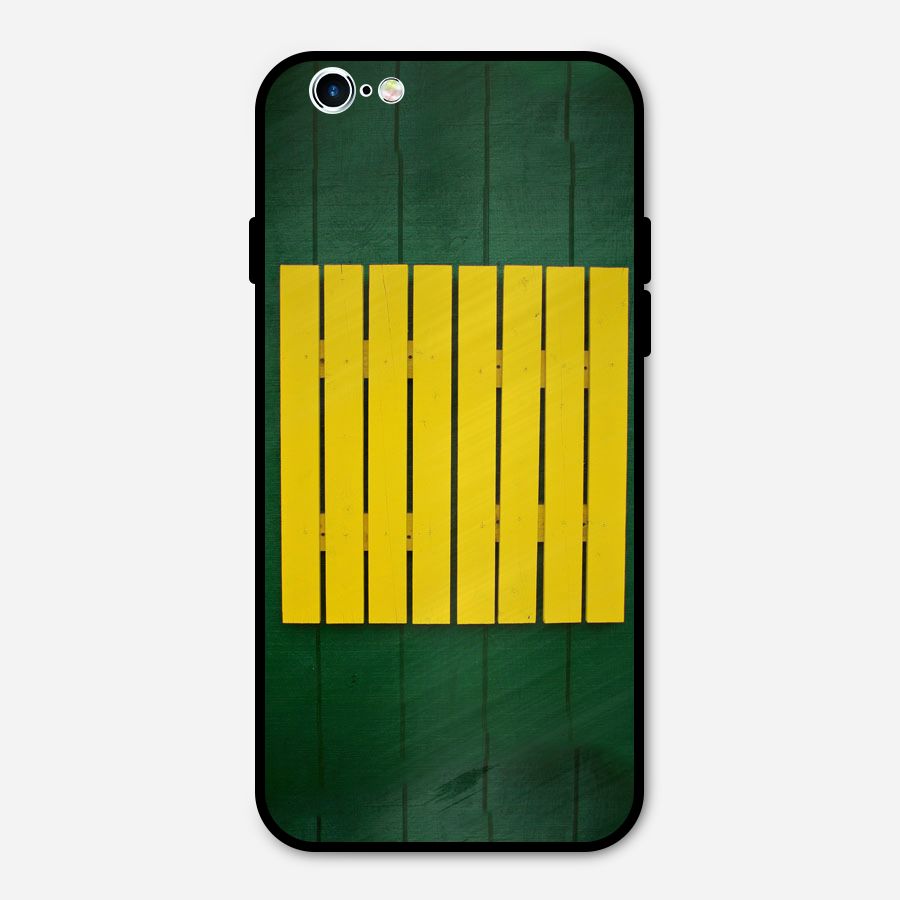 Yellow Fence Metal Back Case for iPhone 6 6s