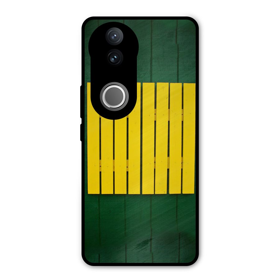 Yellow Fence Metal Back Case for iQOO Z10R