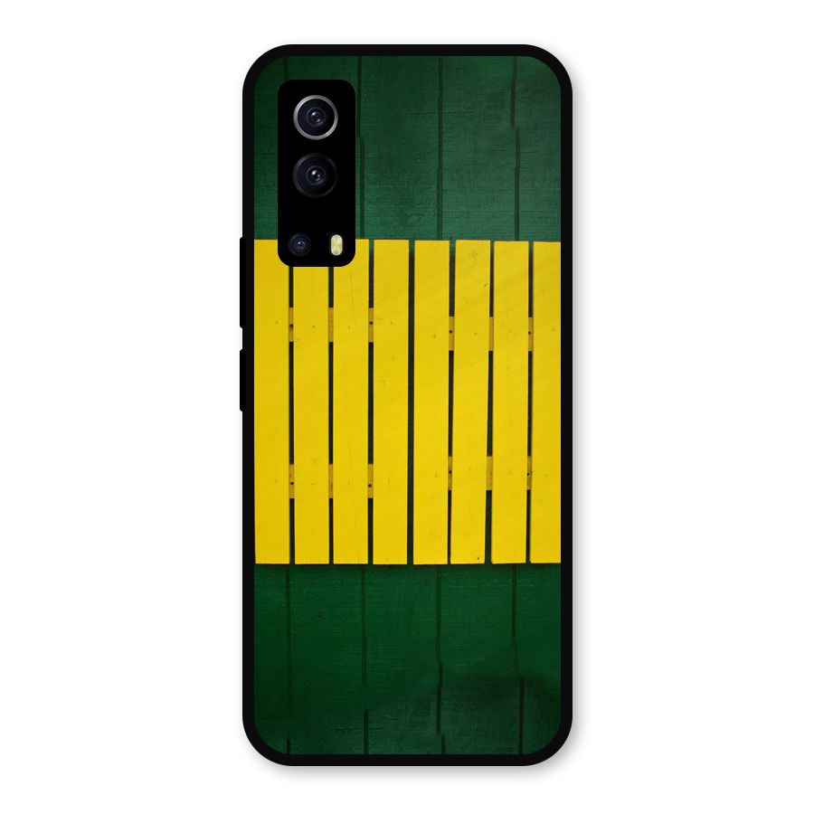Yellow Fence Metal Back Case for iQOO Z3