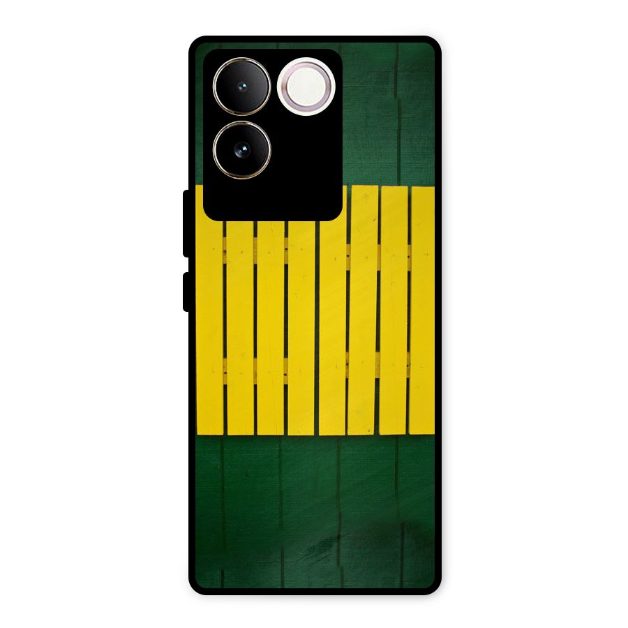 Yellow Fence Metal Back Case for iQOO Z7 Pro