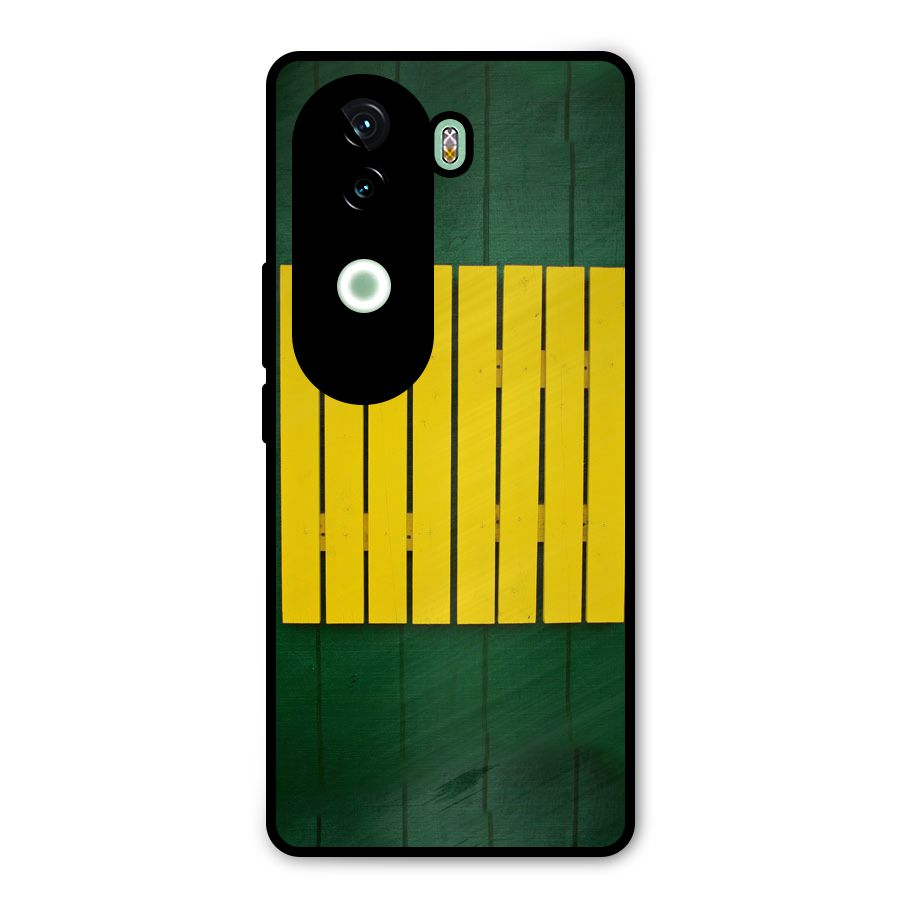 Yellow Fence Metal Back Case for iQOO Z9s