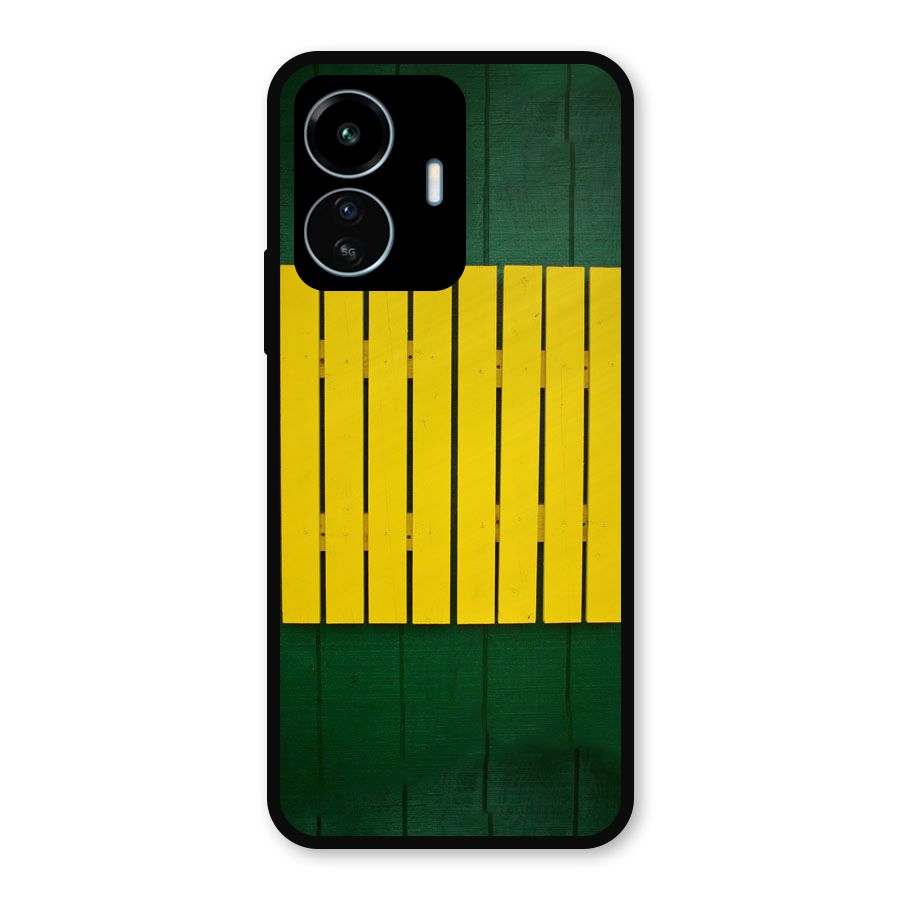 Yellow Fence Metal Back Case for vivo iQOO Z6 Lite 5G
