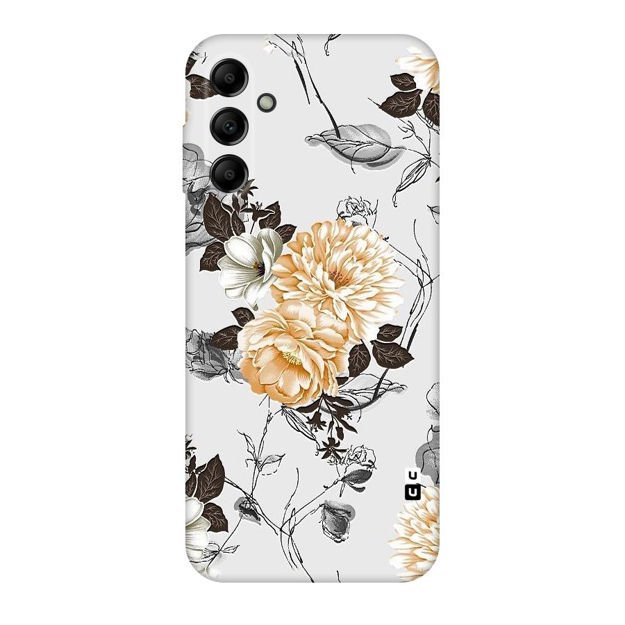 Yellow Floral Original Polycarbonate Back Case for Galaxy A14 5G