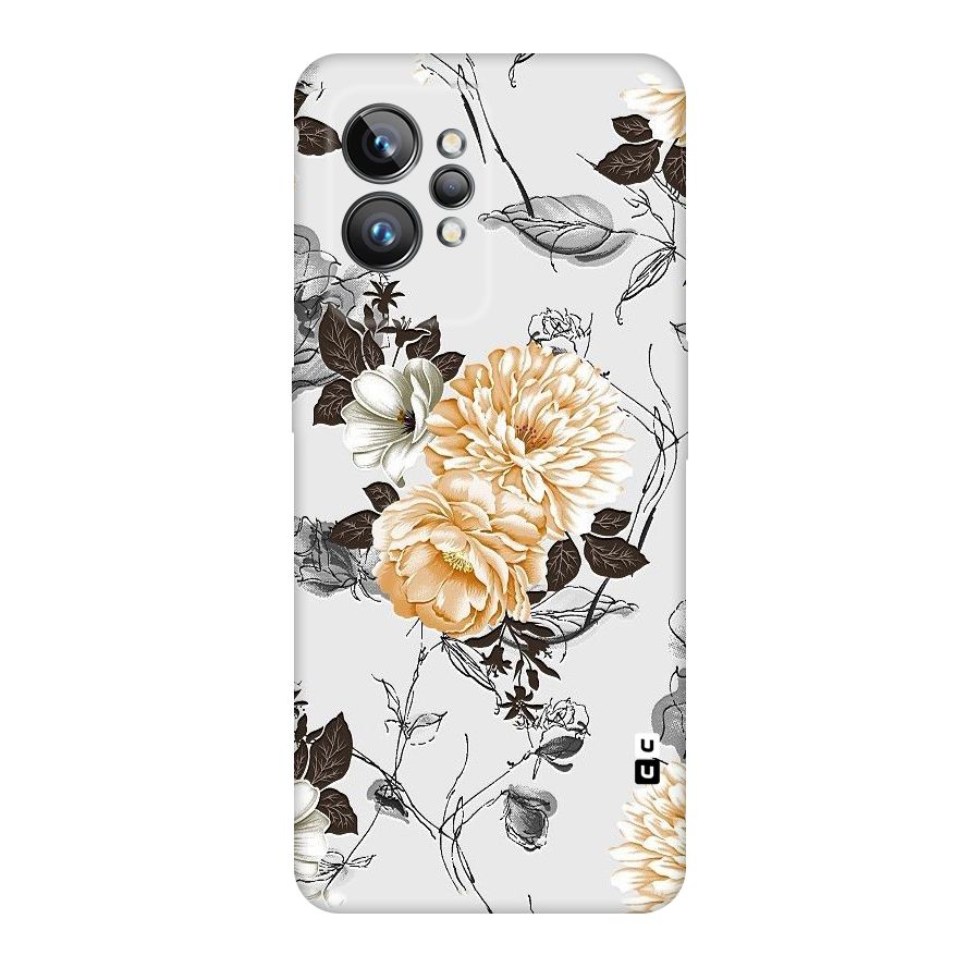 Yellow Floral Original Polycarbonate Back Case for Realme GT2 Pro