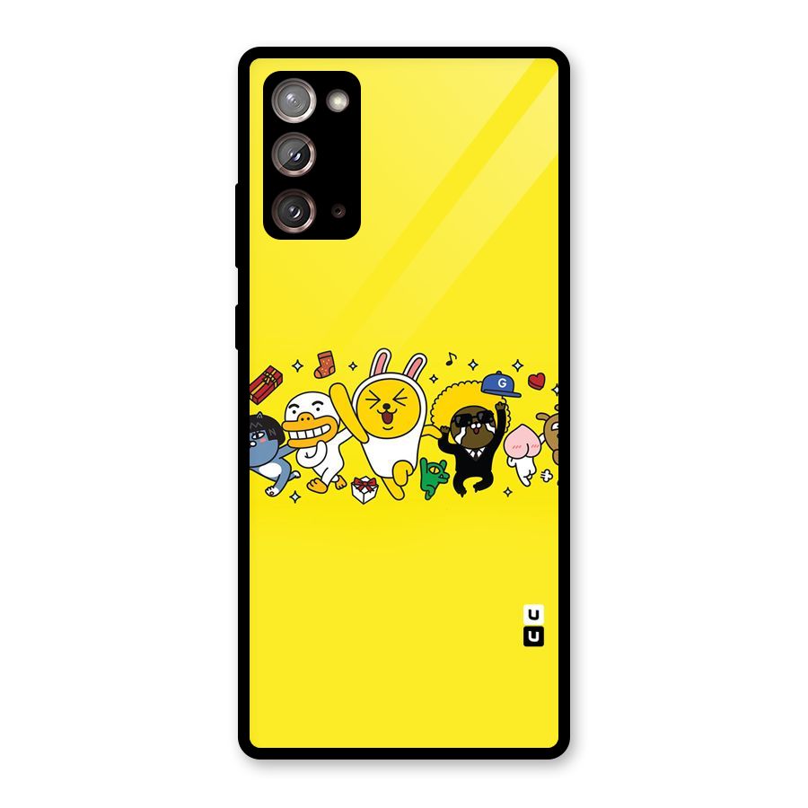 Yellow Friends Glass Back Case for Galaxy Note 20