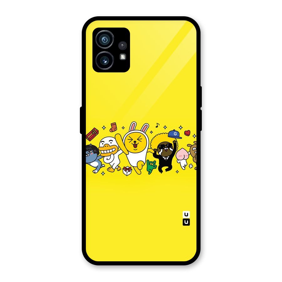 Yellow Friends Glass Back Case for Nothing Phone 1