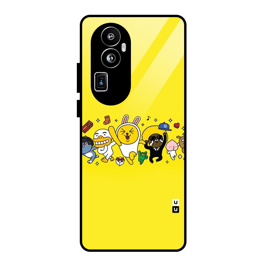Yellow Friends Glass Back Case for Oppo Reno10 Pro Plus