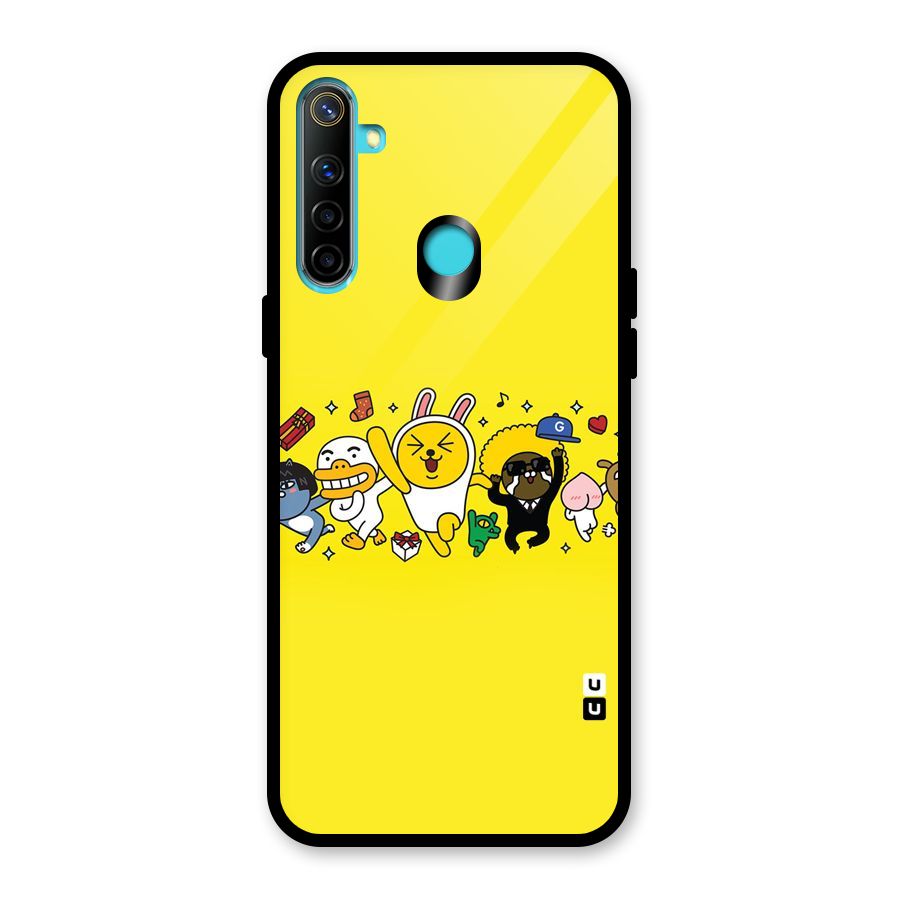 Yellow Friends Glass Back Case for Realme 5