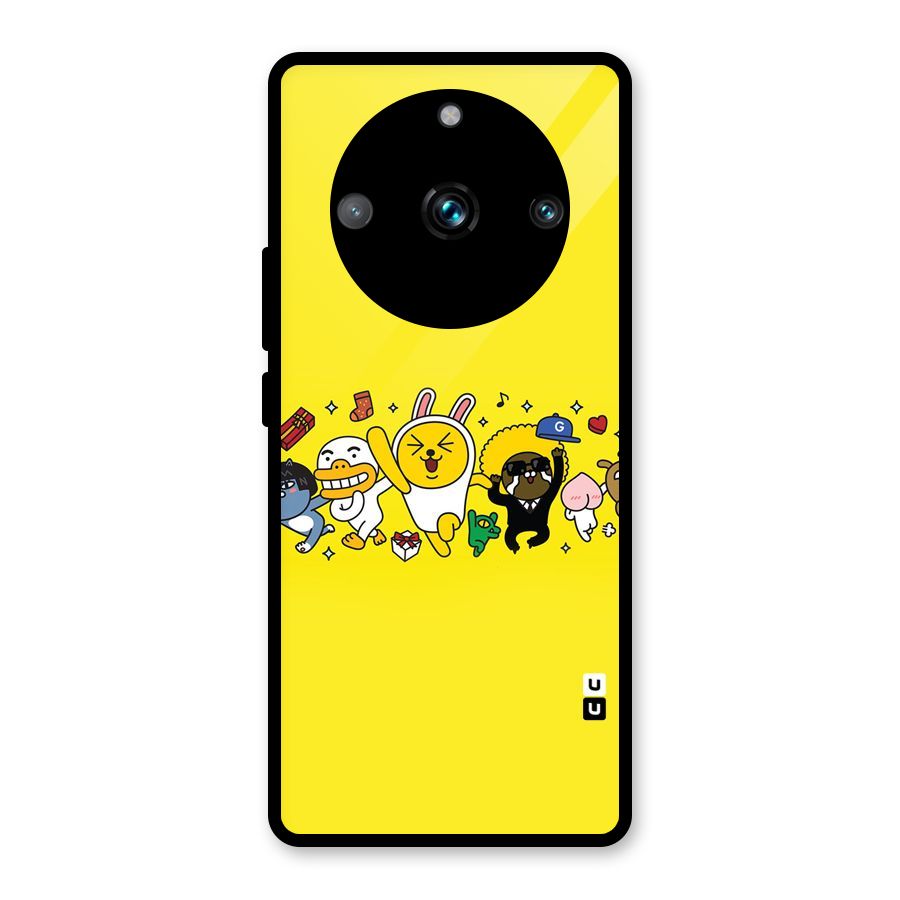 Yellow Friends Glass Back Case for Realme Narzo 60 Pro