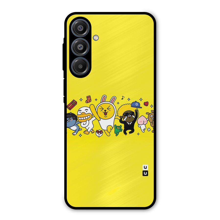 Yellow Friends Metal Back Case for Galaxy A16 5G