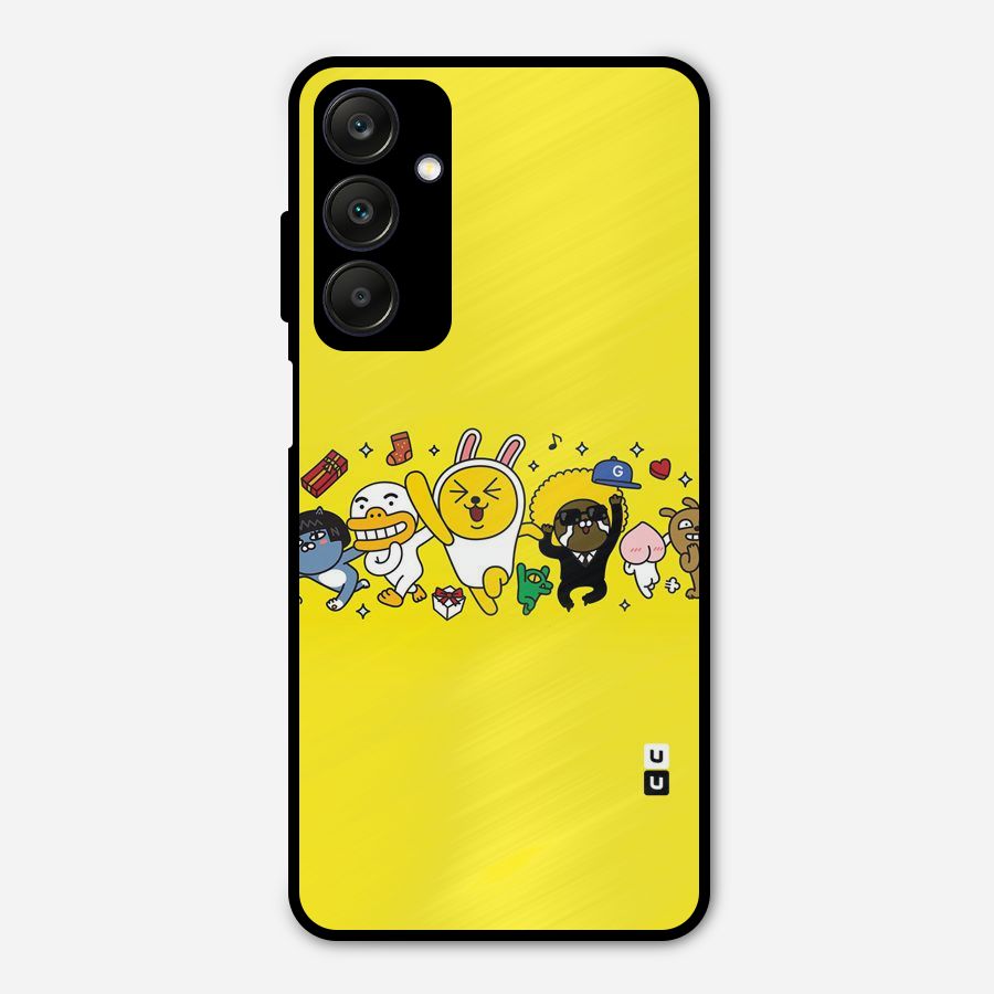 Yellow Friends Metal Back Case for Galaxy A25 5G