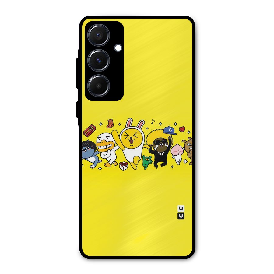 Yellow Friends Metal Back Case for Galaxy A55