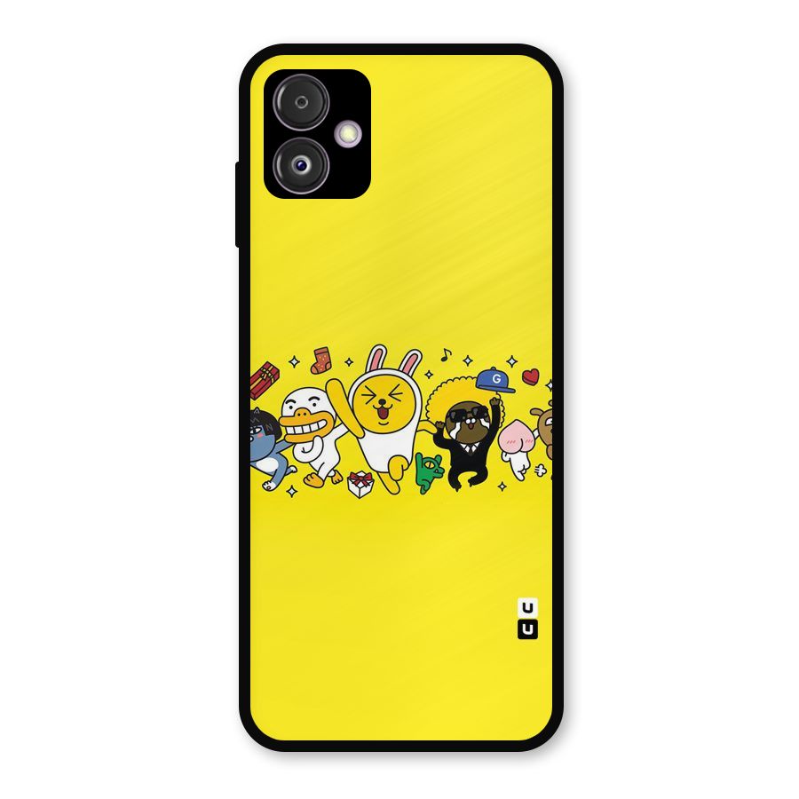 Yellow Friends Metal Back Case for Galaxy F14