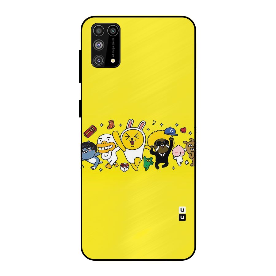 Yellow Friends Metal Back Case for Galaxy F41