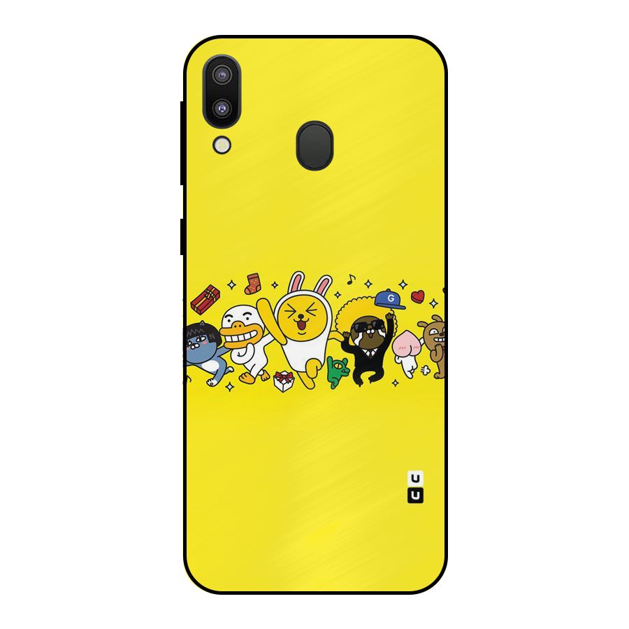 Yellow Friends Metal Back Case for Galaxy M20