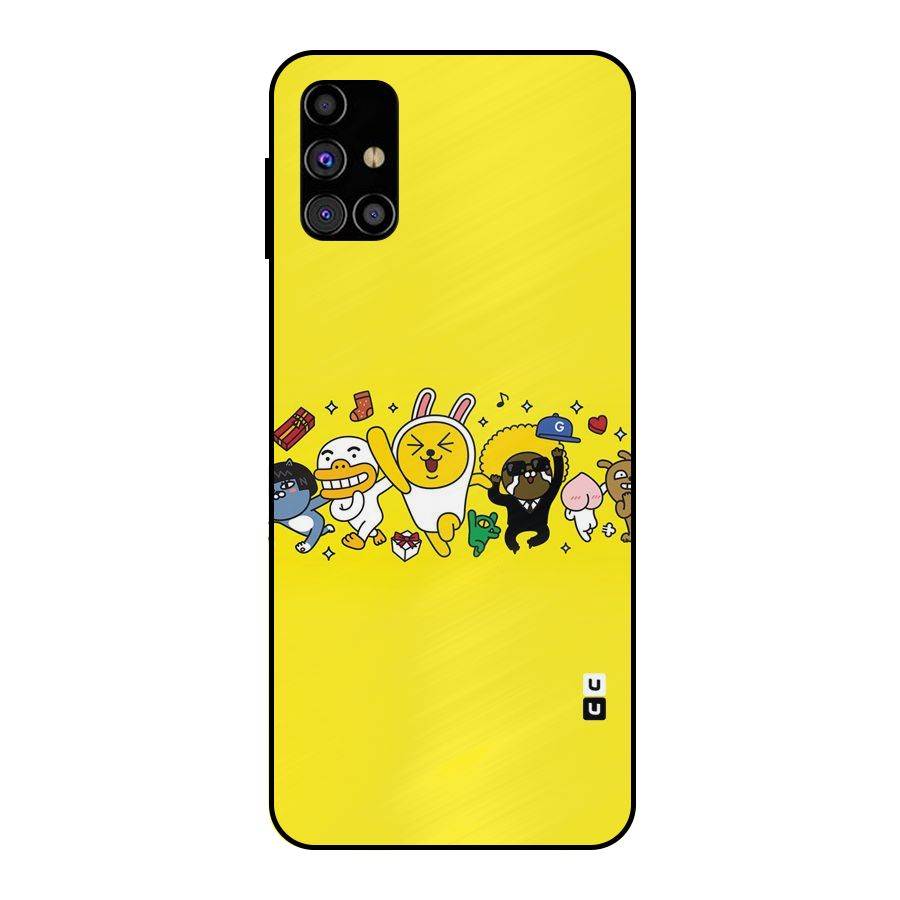 Yellow Friends Metal Back Case for Galaxy M31s
