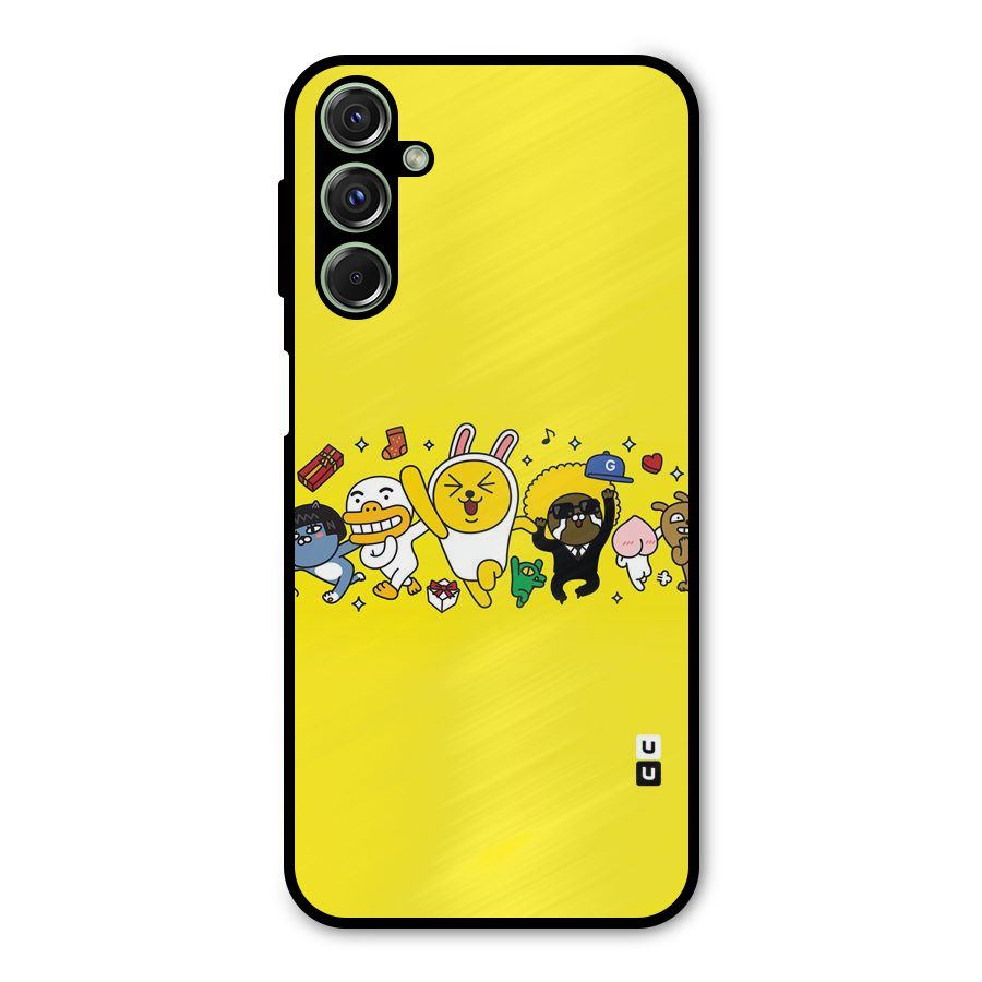 Yellow Friends Metal Back Case for Galaxy M34