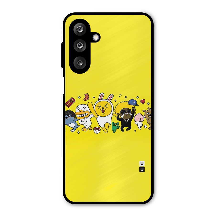 Yellow Friends Metal Back Case for Galaxy M36