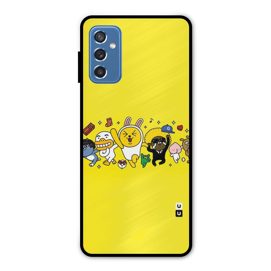 Yellow Friends Metal Back Case for Galaxy M52 5G